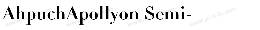 AhpuchApollyon Semi字体转换